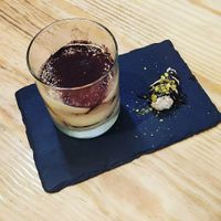 Tiramisú at Mapa Verde in San Sebastian