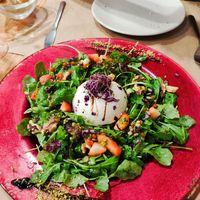 Burrata at Mapa Verde in San Sebastian