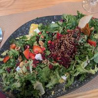 Tempeh salad at Mapa Verde in San Sebastian