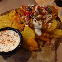 Potatoes and sweet potatoes at Mapa Verde in San Sebastian