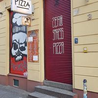 Exterior of location, street view - outside business hours at Zerostress Pizza - Friedrichshain in Berlin