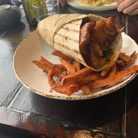 Wrap mit Blumenkohl  at Sjavarborg Restaurant in Hvammstangi