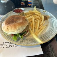 Kids burger  at Sjavarborg Restaurant in Hvammstangi