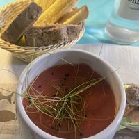 Soup of the day plus fresh bread  at VgOloso in Venice