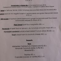 Menu  at VgOloso in Venice