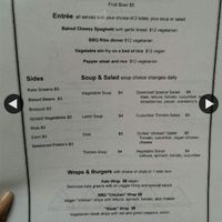 Response to the Owner's reply:
The menu does not have "Morningstar" next to "BBQ Ribs Dinner".

But I'm glad that you're adding it to your new menu, now using your own bbq sauce, and making fresh seasoned potatoes instead of frozen wedges.
 at Greenleaf Cafe in Toledo