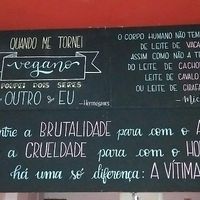 Inspirating ";go veg"; phrases at Las Vegans in Rio De Janeiro