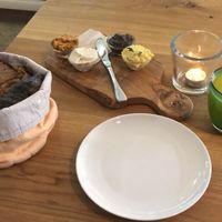 Big breakfast, also missing the porridge - it arrived later at Rosenberg in Potsdam