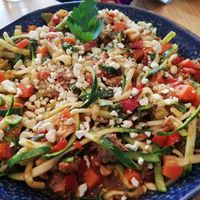 Zucchini noodles with volognese at Rosenberg in Potsdam