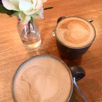soy chai latte and soy cappuccino  at Rosenberg in Potsdam