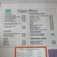 What a massive vegan choice..very tasty. Friendly staff..love it..will be coming back..omg battered Oreos! at Shakey Shakey in Ramsgate