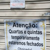 Aviso... Noticed... at Govinda Restaurante e Pizzaria Vegetariana in Porto Alegre