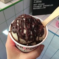 ice cream with chocolate sauce at Mad Pops in Seminyak