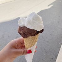 Dark chocolate and lemon   at Gelateria Marmont in Split
