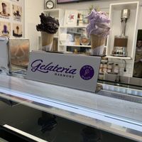 dark chocolate and lemon lavender   at Gelateria Marmont in Split
