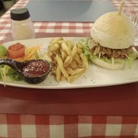 Jackfruit bbq burger at Rad Rabbit in Chiang Mai