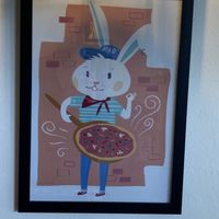 Adorable art  at Rad Rabbit in Chiang Mai