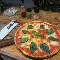 Margherita straight outta oven   at Rad Rabbit in Chiang Mai
