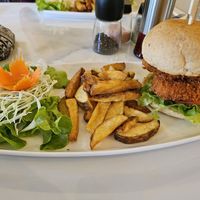 Chicken burger at Rad Rabbit in Chiang Mai