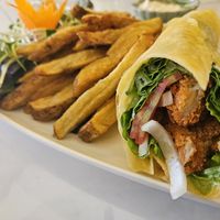 Chicken wrap (2 wraps, but I ate one before I took the photo 😬) at Rad Rabbit in Chiang Mai