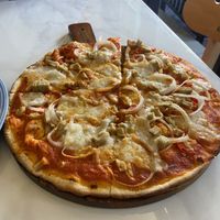 Spicy chicken pizzaa  at Rad Rabbit in Chiang Mai