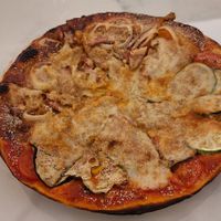 Small with Half Texas BBQ. Half Farm Fresh Pizza on whole wheat crust at Rad Rabbit in Chiang Mai