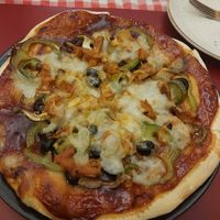 BBQ jackfruit pizza at Rad Rabbit in Chiang Mai