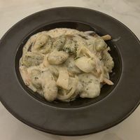 Gnocchi alfredo with mushrooms at Rad Rabbit in Chiang Mai