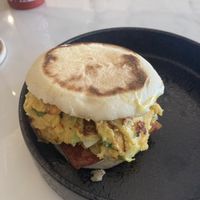 Breakfast sandwich  at Rad Rabbit in Chiang Mai