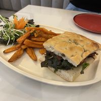 Focaccia BLT with pesto.  Really nice sandwich!  at Rad Rabbit in Chiang Mai