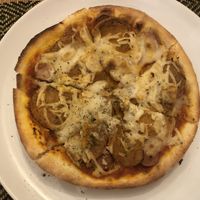 Small two meat pizza at Rad Rabbit in Chiang Mai