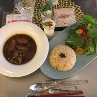 black curry set  at Vegetable Cafe Lyra in Sapporo