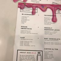 Menu  at Charlie's Dessert House in Launceston