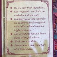 health and hygiene practices at Rabsel Garden Cafe at Shechen Monastery in Kathmandu