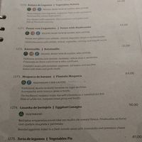 Menu at Coco Bambu -  Lago Sul in Brasilia