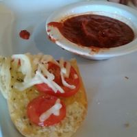 yum! vegan garlicbread!  at Ultimate California Pizza in Myrtle Beach