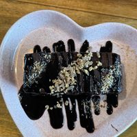 Vegan chocolate cake   at Rainbow Cafe in Ella