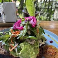 Next level avo on toast!  at Rainbow Cafe in Ella
