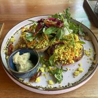 Scrambled tofu  at Rainbow Cafe in Ella