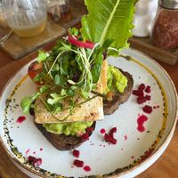 Avo Toast with Grilled Tofu  at Rainbow Cafe in Ella