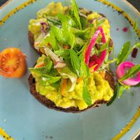 We went back for lunch the next day, I asked for avocado toast minus the mushrooms. at Rainbow Cafe in Ella