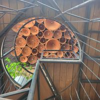 View up to the top floor. at Rainbow Cafe in Ella