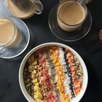 Smoothie bowls  at Rainbow Cafe in Ella