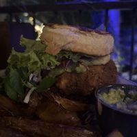 Jackfruit burger   at Rainbow Cafe in Ella