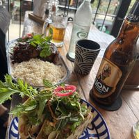 Tacos + Katsudon Eggplant  #Veganuary at Rainbow Cafe in Ella