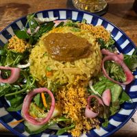 vegan Kottu  at Rainbow Cafe in Ella