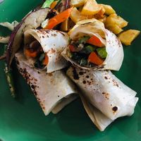 Veggie enchiladas at Rainbow Cafe in Ella