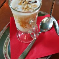 Seviyan pudding (rice noodles with coconut milk, nuts & dried fruit) at Veggie & Vega - Restaurant in Berlin