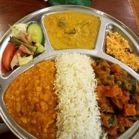 Vegan Thali plate! yum! at Veggie & Vega - Restaurant in Berlin