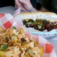 Philly Steak Sub & Loaded Fries! at Mog's in Leeds